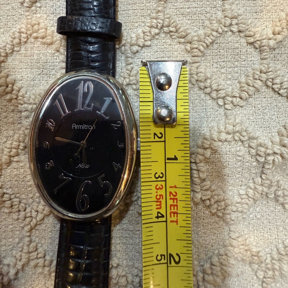 Armitron Black Leather Watch